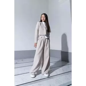 Coccodrillo pantaloni de costum largi culoarea bej, ELEGANT JUNIOR GIRL imagine
