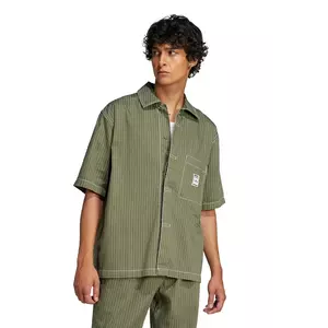 adidas Originals cămașă Wabash Long Sleeve bărbați, culoarea verde, cu guler clasic, relaxed, JP4480 imagine