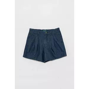 United Colors of Benetton pantaloni scurți din denim pentru copii culoarea bleumarin, neted, 4DHJG9031 imagine