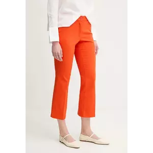 Sisley pantaloni femei, culoarea negru, drept, medium waist imagine