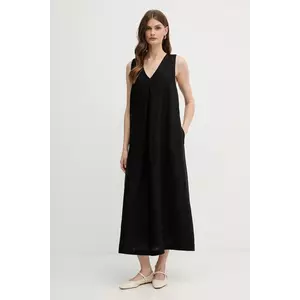 United Colors of Benetton rochie din in culoarea roz, maxi, evazată imagine