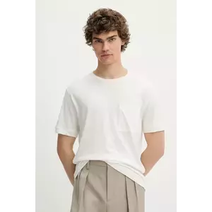 United Colors of Benetton tricou din amestec de in culoarea roz, neted imagine