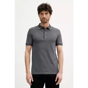 BOSS Green polo de bumbac culoarea bleumarin, uni, 50506195 imagine