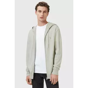 AllSaints bluză din lână MODE MERINO ZIP HOOD culoarea negru, cu glugă, melanj, M084KB imagine