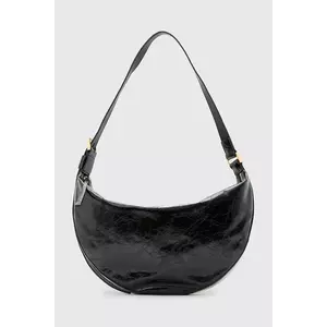 AllSaints poșetă de piele HALF MOON culoarea negru, W020XZ imagine