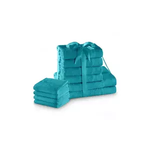 set de prosoape 10-pack culoarea turcoaz imagine