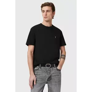 AllSaints tricou din bumbac DEXTER culoarea negru, uni, M005JD imagine
