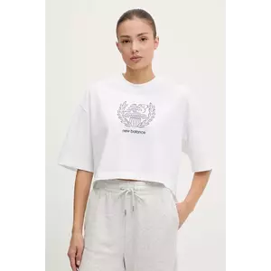 New Balance tricou din bumbac culoarea alb, WT51935WT imagine