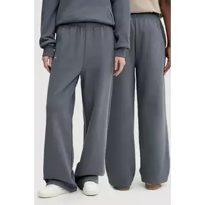 Pangaia pantaloni de trening din bumbac culoarea gri, neted, 10002311 imagine