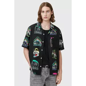 AllSaints cămașă GNAR culoarea negru, relaxed, M059SC imagine