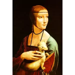 home & lifestyle reproducere pictată în ulei Dama z gronostajem, Leonardo Da Vinci imagine