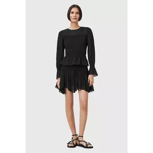 AllSaints fustă PAMELA culoarea negru, mini, evazati, W039RC imagine