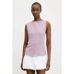 Abercrombie & Fitch bluză femei, culoarea violet, uni, KI139-5175 imagine