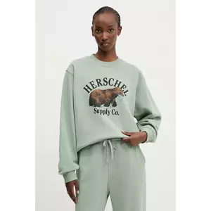 Herschel hanorac de bumbac femei, culoarea verde, cu imprimeu, 50446-01898 imagine