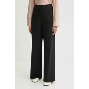 Marc O'Polo pantaloni femei, culoarea negru, lat, high waist, 502411910033 imagine
