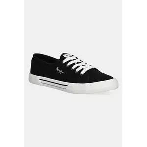 Pepe Jeans teniși BRADY BASIC W culoarea negru, PLS31287 imagine