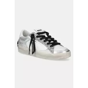 Crime London sneakers din piele SK8 DELUXE femei, culoarea argintiu, 26102PP5 imagine