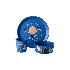 Koziol set de veselă pentru copii 3-pack culoarea albastru marin imagine