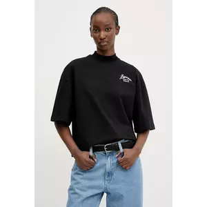 Barrow tricou din bumbac femei, culoarea negru, cu turtleneck, S5BWWOTH143 imagine