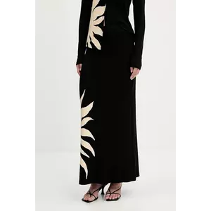Never Fully Dressed fustă culoarea negru, maxi, drept, NFDSK690 imagine