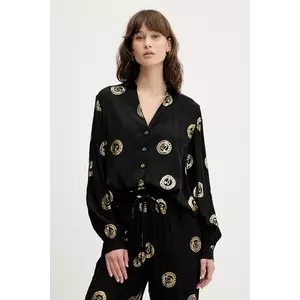 Never Fully Dressed cămașă culoarea negru, cu guler clasic, relaxed, NFDTO1755 imagine