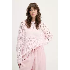 Tommy Jeans pulover culoarea roz, călduros, DW0DW20262 imagine