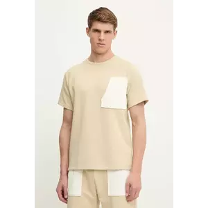 The North Face tricou Terry Relaxed culoarea bej, modelator, NF0A8C283X41 imagine