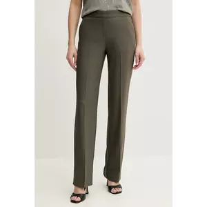 Morgan pantaloni PLODI.F culoarea verde, mulata, medium waist, PLODI.F imagine