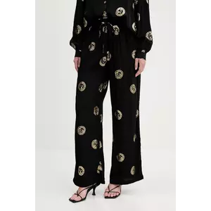 Never Fully Dressed pantaloni culoarea negru, lat, high waist, NFDTR490 imagine