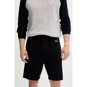 FROM FUTURE pantaloni scurți din lână culoarea bleumarin, MSH02672 imagine