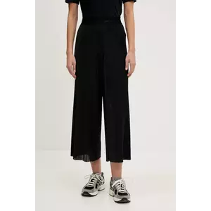 Sportalm pantaloni culoarea bleumarin, drept, high waist, 650158 imagine