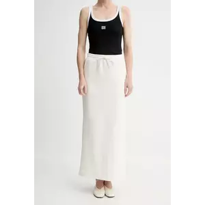 Gestuz fustă culoarea alb, maxi, drept, 10910115 imagine