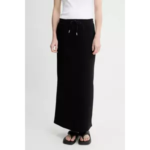 Gestuz fustă culoarea negru, maxi, drept, 10910115 imagine
