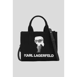 Karl Lagerfeld geantă de bumbac culoarea negru, A3W50109 imagine