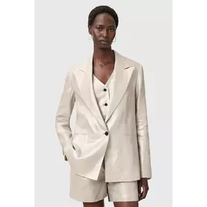 AllSaints sacou de in AVERIE culoarea argintiu, un singur rand de nasturi, uni, W067QC imagine