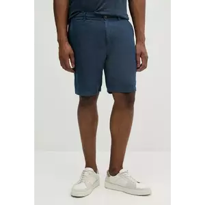 MC2 Saint Barth pantaloni scurți din in culoarea albastru marin, ISC0001 imagine