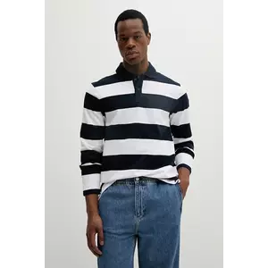 Paul&Shark longsleeve din bumbac culoarea bleumarin, cu imprimeu, 25411836 imagine