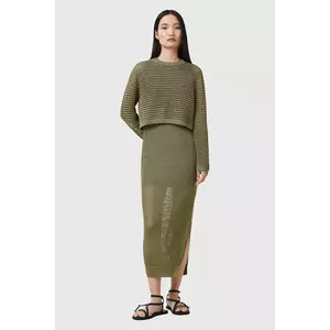 AllSaints rochie si pulover MIRO culoarea verde, maxi, dreaptă, W179DC imagine