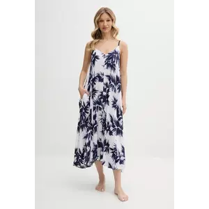 Dkny cămașă de noapte culoarea bleumarin, YI60052 imagine