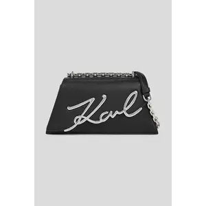 Karl Lagerfeld geantă de piele culoarea negru, A3W30138 imagine