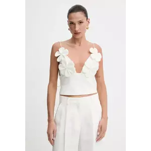 Bardot bluză culoarea alb, cu imprimeu, 59727TB1 imagine