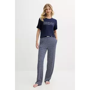 Dkny pijama culoarea bleumarin, YI90051 imagine
