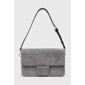 AllSaints geantă de piele ONDINE culoarea gri, W353XC imagine