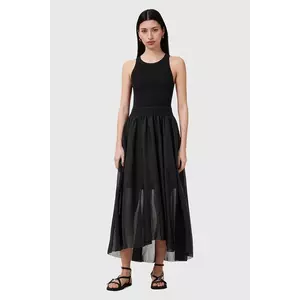 AllSaints rochie ZENIA culoarea negru, midi, evazată, W188DC imagine