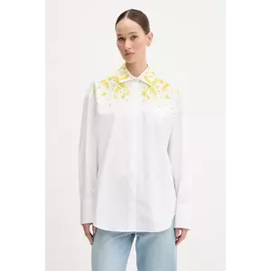 MSGM cămașă din bumbac culoarea alb, cu guler clasic, regular, 3842MDE23X.257315 imagine