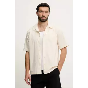 adidas Originals cămașă din bumbac Essential culoarea bej, cu guler clasic, relaxed, JD2456 imagine