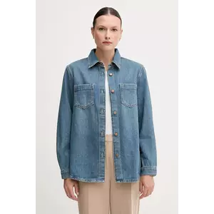 United Colors of Benetton cămașă jeans cu guler clasic, relaxed, 5WDMDQ0C5 imagine