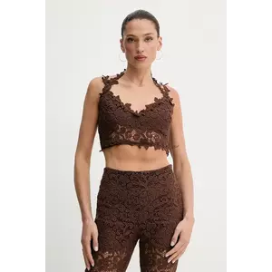 Ermanno Scervino top culoarea maro, uni, D464L601HGJ imagine