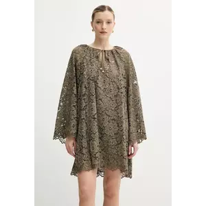 MICHAEL Michael Kors rochie culoarea verde, mini, oversize, MS580R0GTA imagine