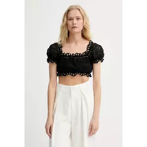 Ermanno Scervino bluză culoarea negru, cu imprimeu, D464L607RXT imagine